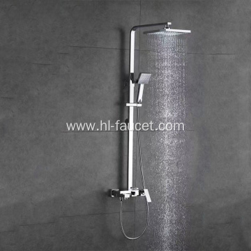 Modern bathroom chrome bathtub rain shower column faucet